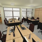 Mesas e estações de trabalho na Megaself, ótimo lugar para seu networking